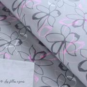 Tissu french terry coton motif fleur - Oeko-Tex ® Autres marques - Tissus et mercerie - 2