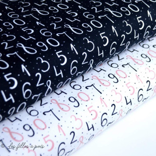 Tissu jersey motif chiffres "Digital print all over" - Oeko-Tex ® - Stenzo Textiles ® Stenzo Textiles ® - Tissus Oekotex - 1