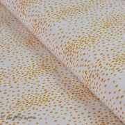 Tissu jersey coton motif tâches "Ochre Leopard" - Tons orange et écru - Oeko-Tex ® Family Fabrics ® - Tissus oekotex - 1