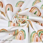 Tissu jersey coton motif arc-en-ciel "Over the rainbow" - Multicolore - Oeko-Tex ® Family Fabrics ® - 3