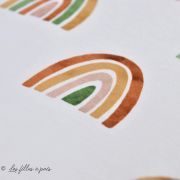 Tissu jersey coton motif arc-en-ciel "Over the rainbow" - Multicolore - Oeko-Tex ® Family Fabrics ® - 2
