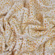 Tissu jersey coton motif tâches "Ochre Leopard" - Tons orange et écru - Oeko-Tex ® Family Fabrics ® - Tissus oekotex - 6