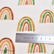 Tissu jersey coton motif arc-en-ciel "Over the rainbow" - Multicolore - Oeko-Tex ® Family Fabrics ® - 8