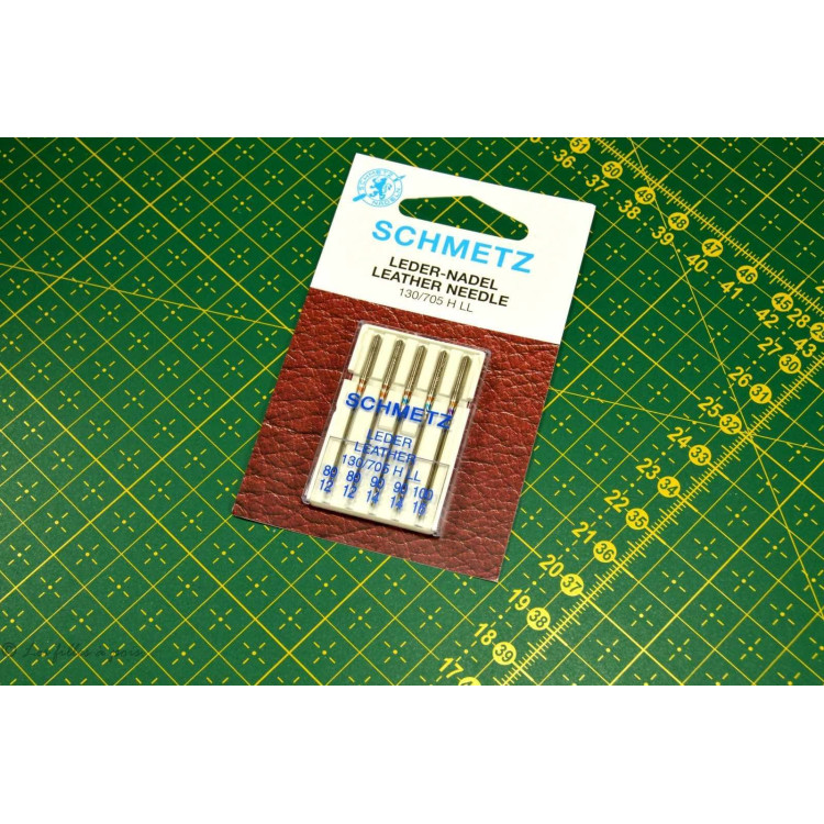 Aiguilles Universelles Cuir pour Machine à Coudre - 130/705H-LL Assortiment  Mix 80,90,100 - 5 pces - SCHMETZ