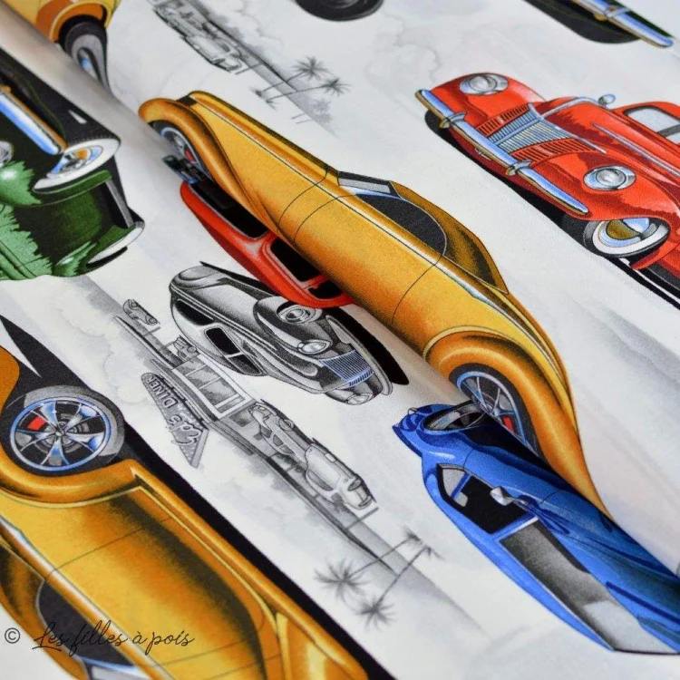 Tissu coton motif Hot Rod "Chopped Channeled" - Multicolore - Henry Alexander Alexander Henry Fabrics : tissus créatifs et auda Tissu coton motif Hot Rod "Chopped Channeled" - Multicolore - Henry Alexander Alexander Henry Fabrics : tissus créatifs et auda