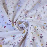 Tissu coton motif fée "Corasie" - Blanc et rose - Oeko-Tex ® - 60cm Autres marques - 3