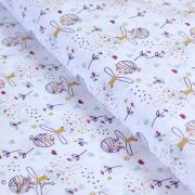 Tissu coton motif fée "Corasie" - Blanc et rose - Oeko-Tex ® - 60cm Autres marques - 1