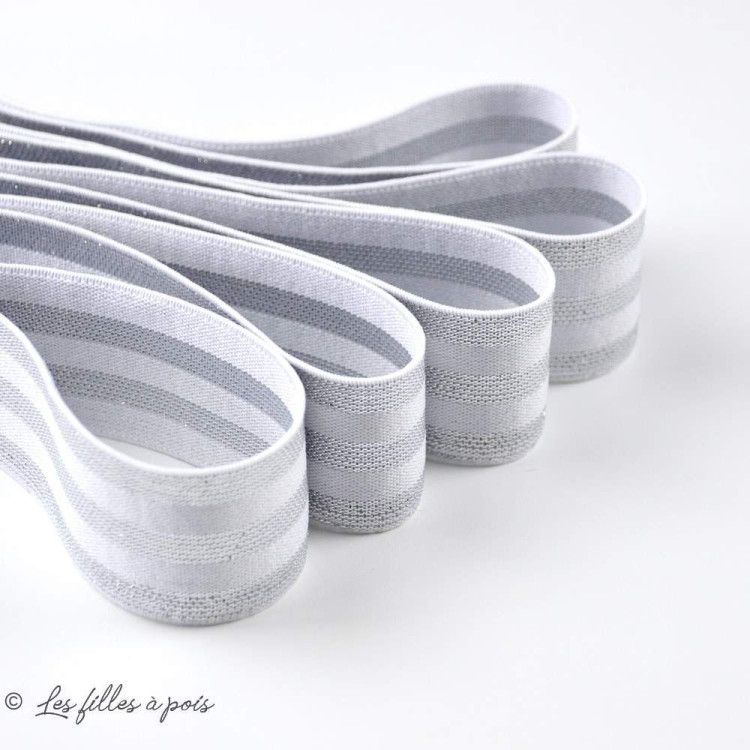 DESTOCK Lurex rayas elástico plano - 40mm Autres marques - Tissus et mercerie - 5 DESTOCK Lurex rayas elástico plano - 40mm Autres marques - Tissus et mercerie - 5