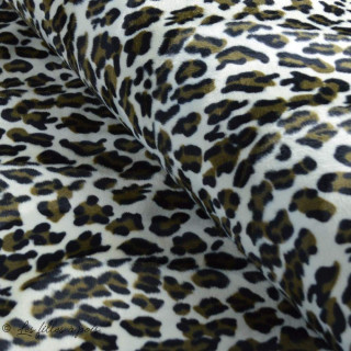 Tissu velboa effet léopard - Marron et beige Autres marques - Tissus et mercerie - 1