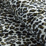 Tissu velboa effet léopard - Marron et beige Autres marques - Tissus et mercerie - 1