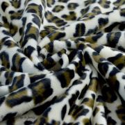 Tissu velboa effet léopard - Marron et beige Autres marques - Tissus et mercerie - 4