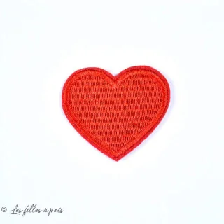 Ecusson coeur rouge - Thermocollant Tissus et mercerie créative – Nos sélections sans marque - 3