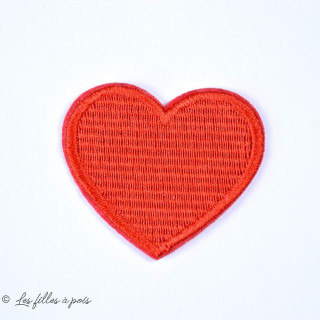 Ecusson coeur rouge - Thermocollant  - 5