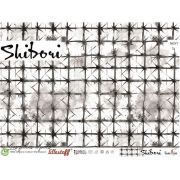 Tissu jersey coton motif croix "SHIBORI" -Blanc et noir - Bio - Lillestoff ® Lillestoff ® - 1