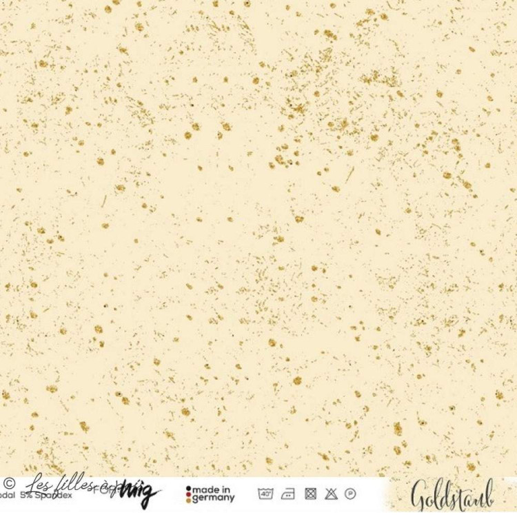 Fabric Tissu Jersey Coton Polyester Beige Lurex Or Vente Au Metre Sat Com Ng