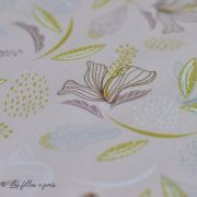 Tissu coton motif  fleuri - Beige - Oeko-Tex ® et GOTS ® Autres marques - 2