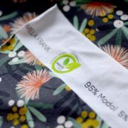 Tissu jersey viscose motif fleur "KATINKAS GARDEN" - Gris et corail- Lillestoff ® Lillestoff ® - 8