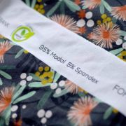 Tissu jersey viscose motif fleur "KATINKAS GARDEN" - Gris et corail- Lillestoff ® Lillestoff ® - 9