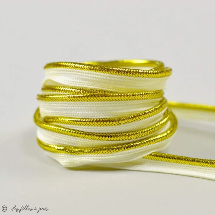 Passepoil satiné lamé - 10mm - 2