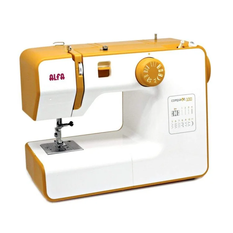 Machine à coudre compacte ALFA Compakt 100 – Légère, intuitive et transportable Alfa : machines à coudre accessibles et performa