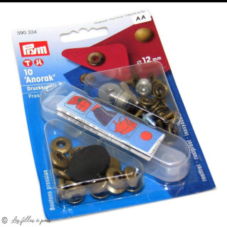 Bouton pression anorak avec outil - 12mm - Argenté - Prym ® Prym ® - Mercerie - 10