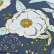 Tissu jersey motif fleurs "Fusion Sparkler"  - Bleu gris, rose et ocre - Oekotex - AGF ® Art Gallery Fabrics ® - Tissus - 2