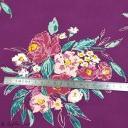 Tissu popeline de coton motif fleurs "Fusion Foresta" - Pourpre - Oekotex ® - AGF ® Art Gallery Fabrics ® - Tissus - 5