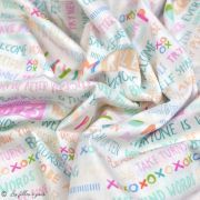 Tissu popeline de coton motif fleurs "Angles Playroom" - Ecru et multicolore - Oekotex ® - AGF ® Art Gallery Fabrics ® - Tissus 