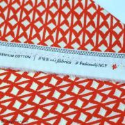 Tissu coton motif géométrique "Trinkets Fusion" - Rouge et écru - AGF ® Art Gallery Fabrics ® - Tissus - 7