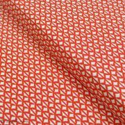 Tissu popeline de coton motif géométrique "Trinkets Fusion" - Rouge et écru - AGF ® Art Gallery Fabrics ® - Tissus - 1