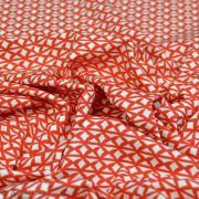 Tissu popeline de coton motif géométrique "Trinkets Fusion" - Rouge et écru - AGF ® Art Gallery Fabrics ® - Tissus - 5