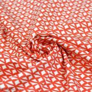Tissu coton motif géométrique "Trinkets Fusion" - Rouge et écru - AGF ® Art Gallery Fabrics ® - Tissus - 4