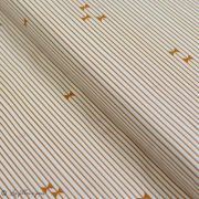 Tissu coton motif rayures "Trinkets Fusion" - Ecru et Ocre - AGF ®