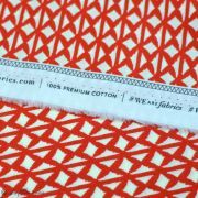 Tissu popeline de coton motif géométrique "Trinkets Fusion" - Rouge et écru - AGF ® Art Gallery Fabrics ® - Tissus - 13