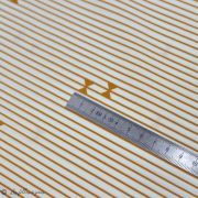 Tissu popeline de coton motif rayures "Trinkets Fusion" - Ecru et Ocre - AGF ® Art Gallery Fabrics ® - Tissus - 5