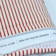 Tissu jersey motif rayures "Trinkets Fusion"  - Ecru et Rouge - AGF ® Art Gallery Fabrics ® - Tissus - 7