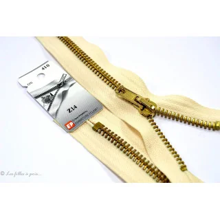 Fecho de correr especial para calças de ganga - malha de latão - Oeko-Tex Fermetures éclair Prym : qualité et fiabilité couture 