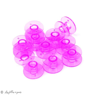 Lot de 10 canettes machine à coudre standard transparentes La Sélection - Les Filles à Pois - Mercerie et Tissus - 6