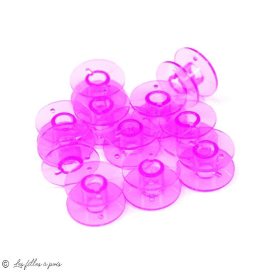 Lot de 10 canettes machine à coudre standard transparentes La Sélection - Les Filles à Pois - Mercerie et Tissus - 6