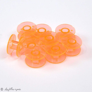 Lot de 10 canettes machine à coudre standard transparentes La Sélection - Les Filles à Pois - Mercerie et Tissus - 8