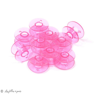 Lot de 10 canettes machine à coudre standard transparentes La Sélection - Les Filles à Pois - Mercerie et Tissus - 9