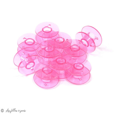 Lot de 10 canettes machine à coudre standard transparentes La Sélection - Les Filles à Pois - Mercerie et Tissus - 9