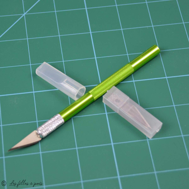 Bisturí de precisión de aluminio + estuche con 5 cuchillas o estuche con 6 cuchillas para bisturí Autres marques - Tissus et mer Bisturí de precisión de aluminio + estuche con 5 cuchillas o estuche con 6 cuchillas para bisturí Autres marques - Tissus et mer