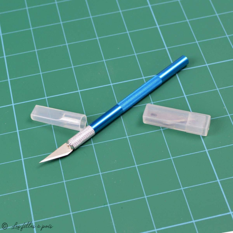 Bisturí de precisión de aluminio + estuche con 5 cuchillas o estuche con 6 cuchillas para bisturí Autres marques - Tissus et mer Bisturí de precisión de aluminio + estuche con 5 cuchillas o estuche con 6 cuchillas para bisturí Autres marques - Tissus et mer