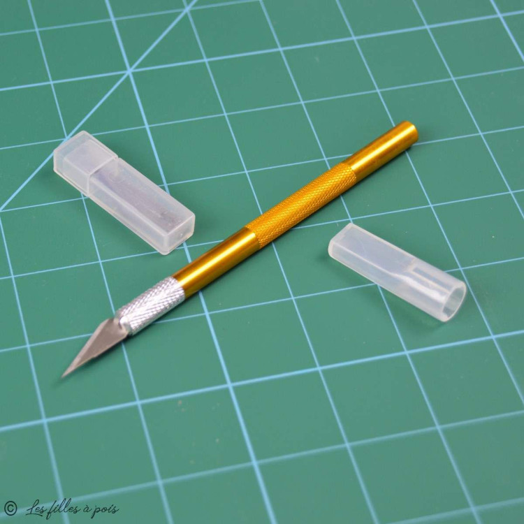 Bisturí de precisión de aluminio + estuche con 5 cuchillas o estuche con 6 cuchillas para bisturí Autres marques - Tissus et mer Bisturí de precisión de aluminio + estuche con 5 cuchillas o estuche con 6 cuchillas para bisturí Autres marques - Tissus et mer