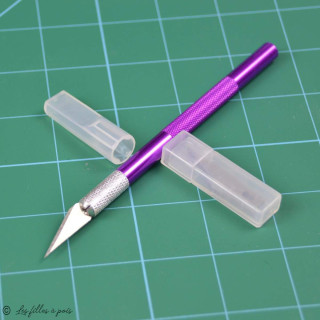 Scalpel de précision en aluminium + étui de 5 lames ou étui de 6 lames pour scalpel Autres marques - Tissus et mercerie - 7