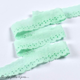 Broderie anglaise coton petites fleurs - 30mm  - 1