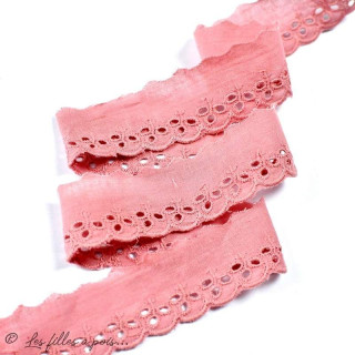 Broderie anglaise coton petites fleurs - 30mm  - 7