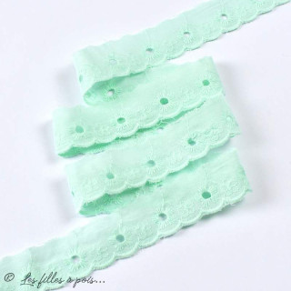 Broderie anglaise coton petites fleurs - 25mm  - 8