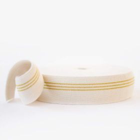 Elastique ceinture - 3 lignes dorées - 50mm See You At Six ® - Tissus Oekotex - 1
